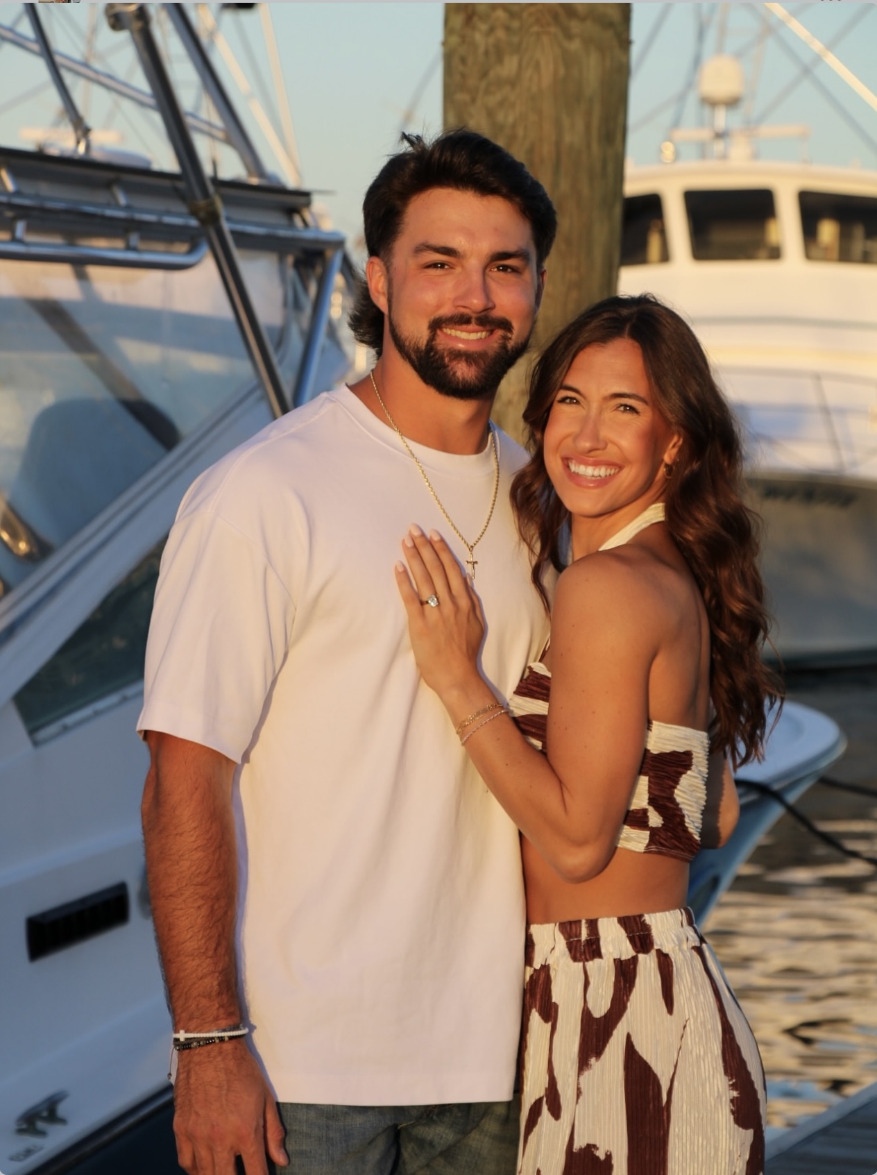 Riley and her husband — newly married